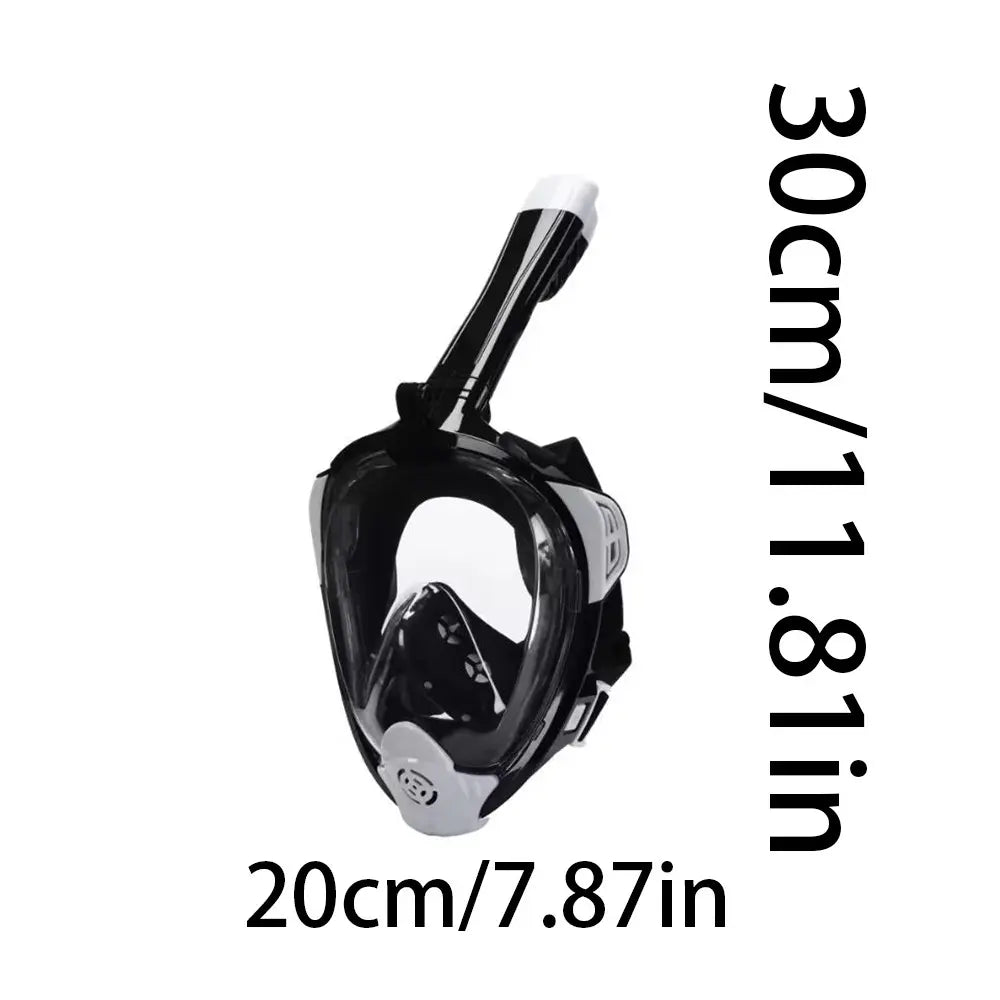 Waterproof Anti-Fog Full Face Diving Mask, Scuba Diving Gear for Adults, Silicone Snorkeling Goggles, Breathable Freediving Gear for Men and Women