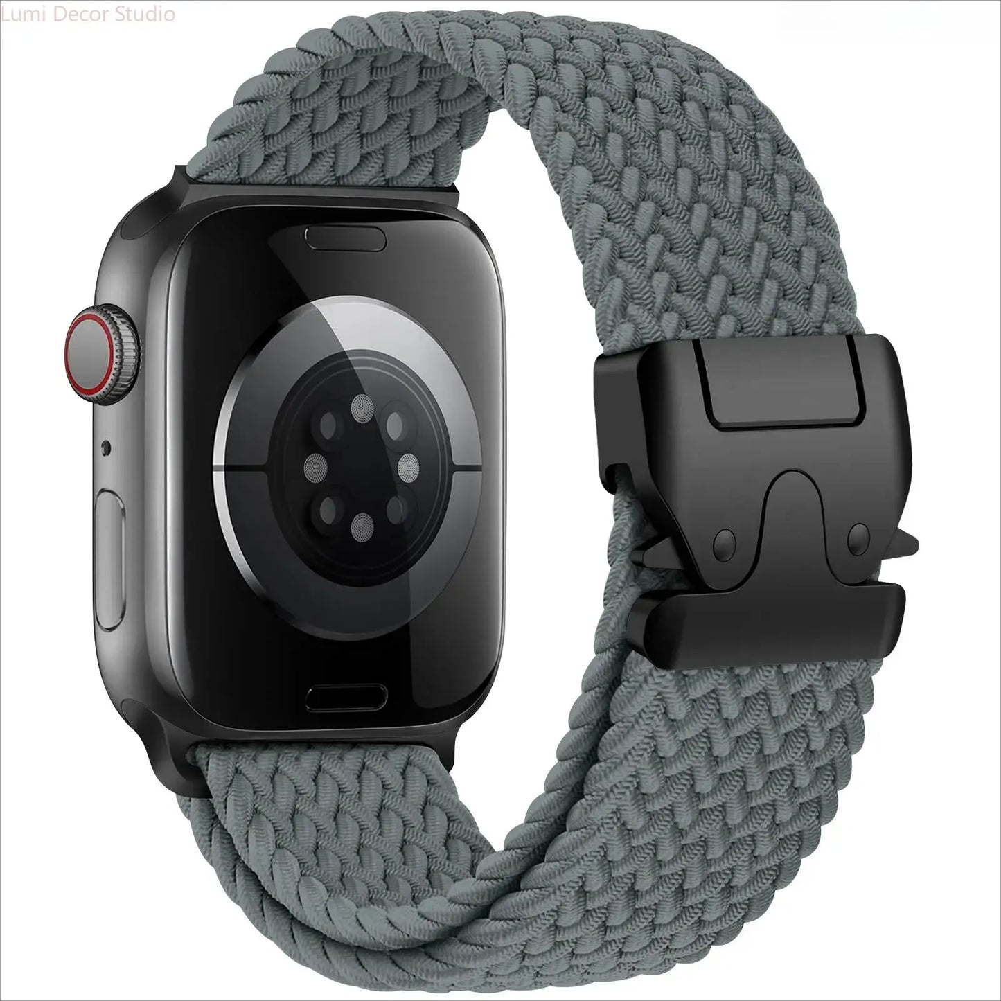 Braided Nylon Parachute Watch Band for Smart Watches – Adjustable Stretch Sport Strap Compatible with 41Mm 42Mm 44Mm 45Mm 46Mm 49Mm Watches