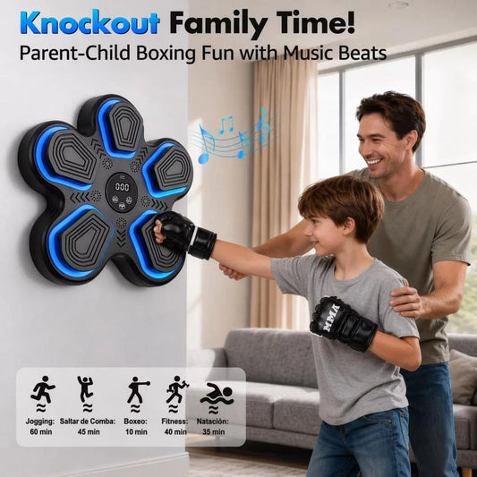 Smart Rhythm Boxing Machine - Interactive LED Punching Pad with Bluetooth Music, Fun Workout Game for Home Gym