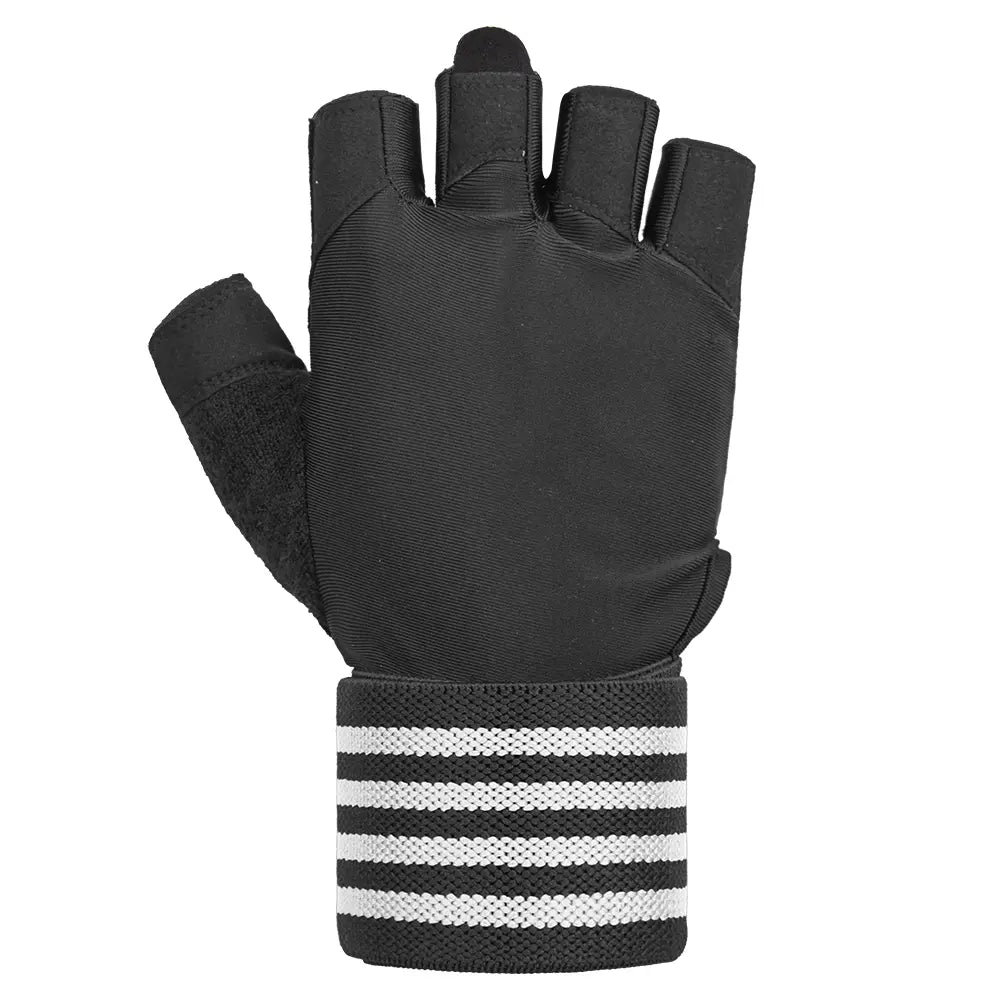 DROPTOP Weight Lifting Gloves for Men & Women Wrist Support Gym Workout Gloves - Black and White Stripes