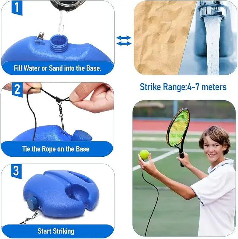 Tennis-Trainer Set 2Pcs Tennis Bouncing Balls Tennis Ball | Portable Innovative Ball Game for Outdoors, in the Garden, in the Park for Children & Adults