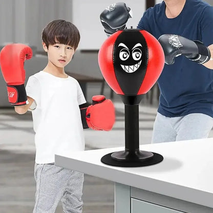 Stress Reliever for Children Punching Bag Toy with Suction Cup Stress Buster Desk Boxing Punch Ball Reduce Tension Toys