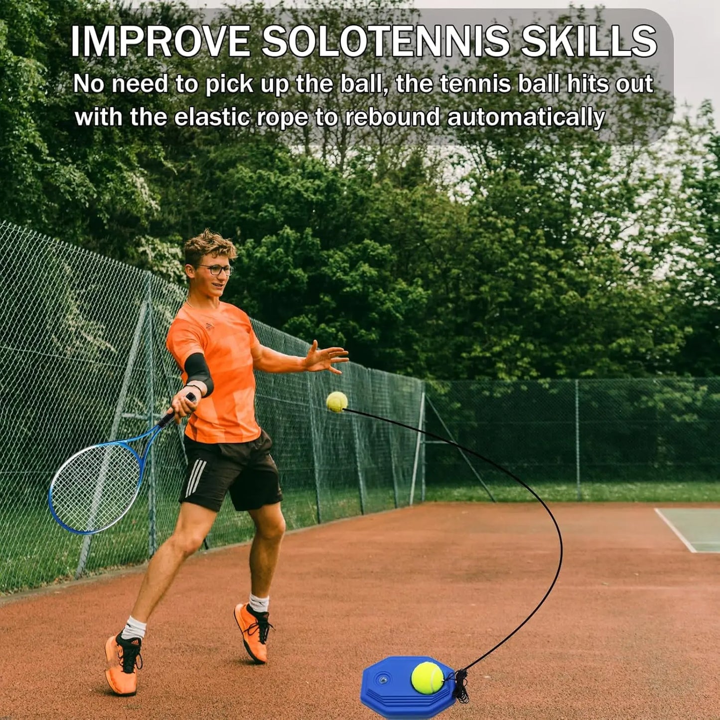【Dealsforyoudays】Magicorange Tennis Rackets for Adults 2 Players Recreational Tennis Racquet Set for Beginners and Professional with 4 Tennis Balls, 3 Overgrips, 1 Bag