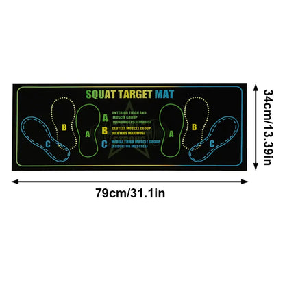 Squat Pad, 2-Tone Non-Slip Rubber Fitness Mat with Targeted Training Zones for Enhanced Stability - for Home or Gym Use, Rubber Mats for Gym, Fitness Equipment, Strength Training Equipment