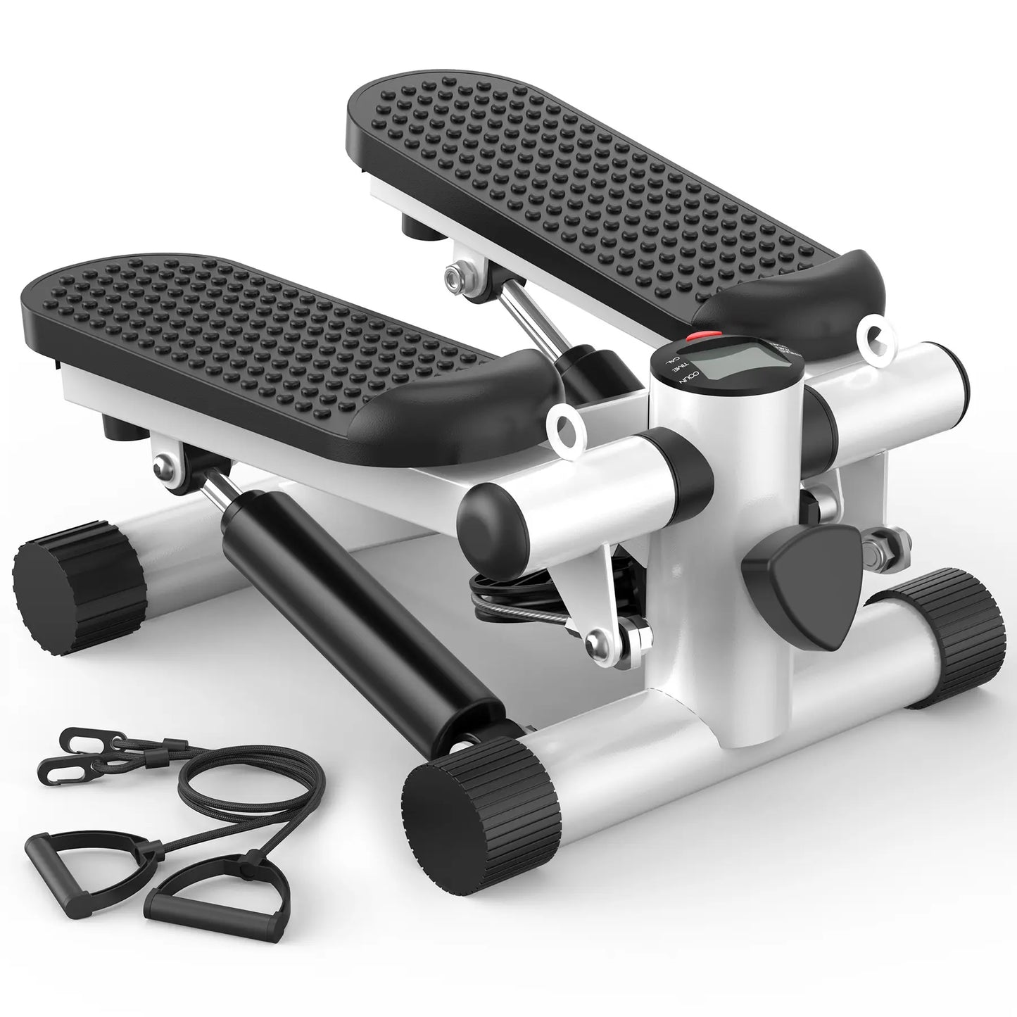 Mini Stair Stepper Machine, Adjustable Stepper with Resistance Bands, Home Cardio Trainer, Suitable for Beginners