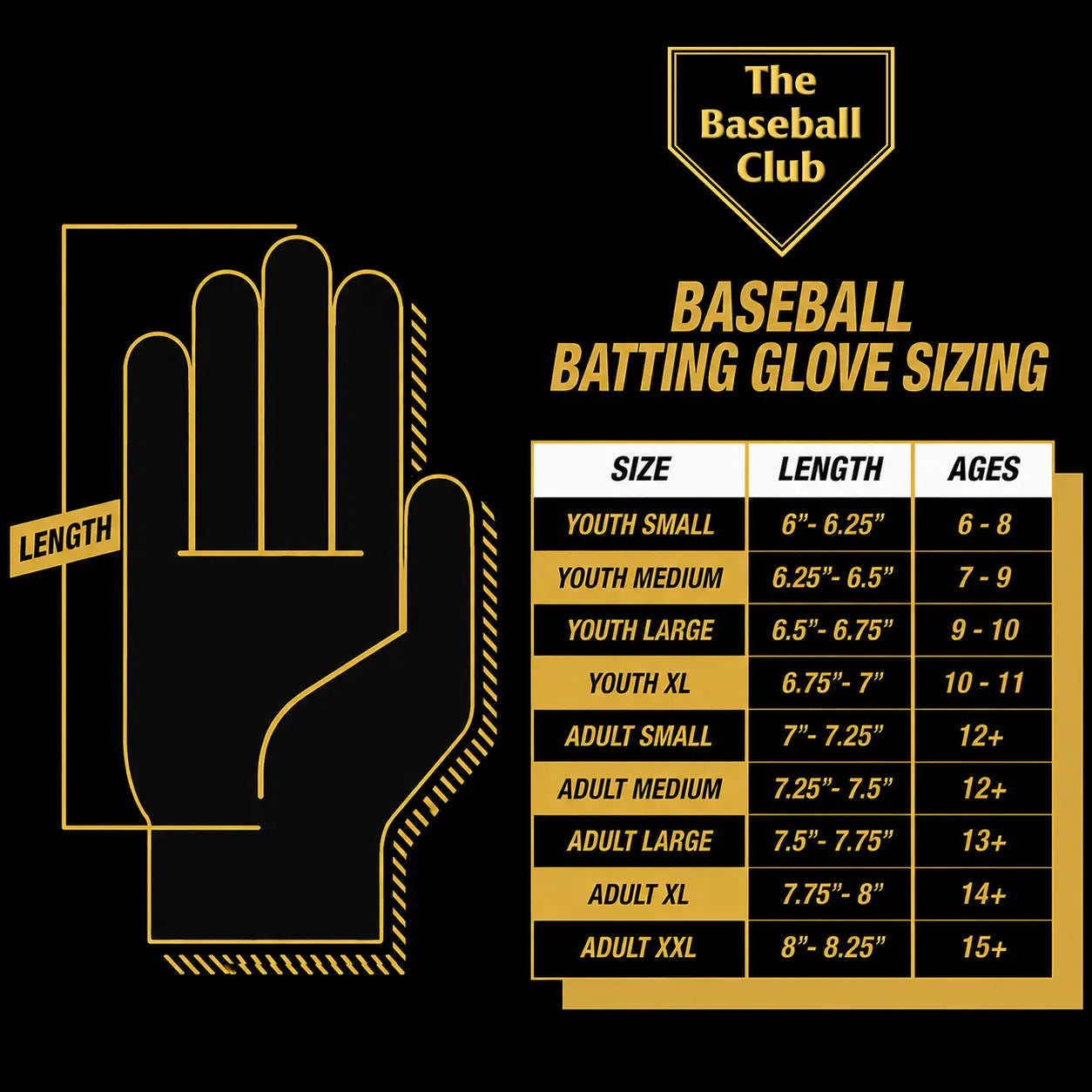 TBC Gloves Prime Series | 100% Cabretta Leather Batting Gloves | Pair