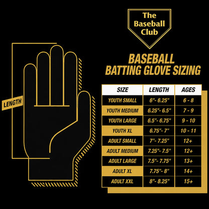 TBC Gloves Prime Series | 100% Cabretta Leather Batting Gloves | Pair