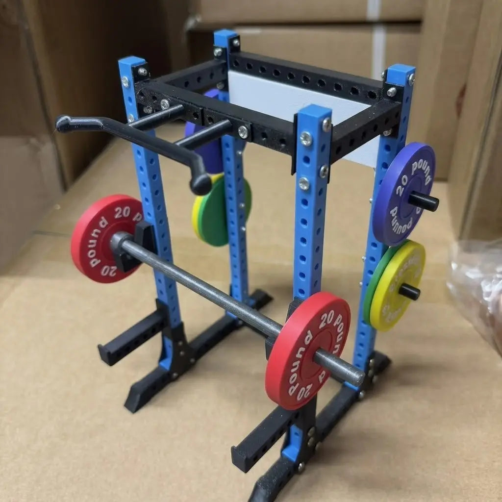 Mini Fitness Bench, Adjustable Angle 3D Printed Chair, Home Gym Decor, Workout Toy Set, Desk Model, Barbell Rack, Teen Gift, Desk Exercise Equipment, Workout Training Equipment