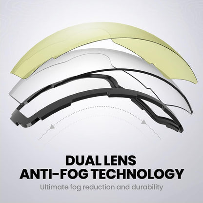 PRO Ski Goggle Replacement Lens, VLT Options for All Weather | Quick Magnetic Replacement Lens with Anti-Fog Clarity, UV400 Protection, VLT Choices for Changing Light While Skiing