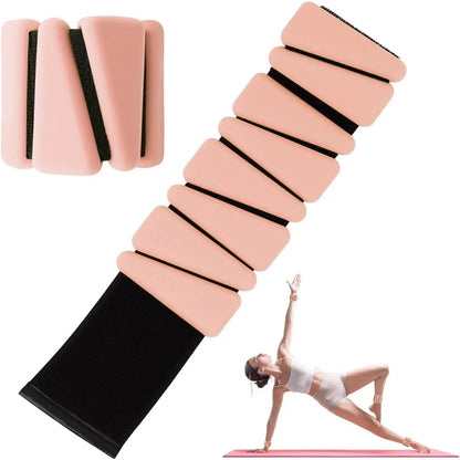 Wrist Weights Set of 2, Adjustable Silicone Workout Weights for Women and Men, Wearable Ankle/Wrist Weights Suitable for Yoga, Dance, Pilates, Pool Exercises and Jogging, 2Lb