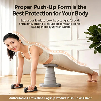 Adjustable Push-Up Trainer Support, Ergonomic Abdominal Training Aid with Widened Anti-Slip Base, Spring Shock Absorbing Push up Equipment for Home Full Body Core Strength Workout Cable Machine