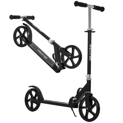 Lightweight Aluminum Folding Kick Scooter for Adults & Kids, Compact Commuter with 8-Inch Big Wheels and Wide Deck, Supports 220 Lbs, Foldable, Adjustable, Foldable Scooter, Kickscooter, Unisex, Ride on Scooter, One-Second Fold
