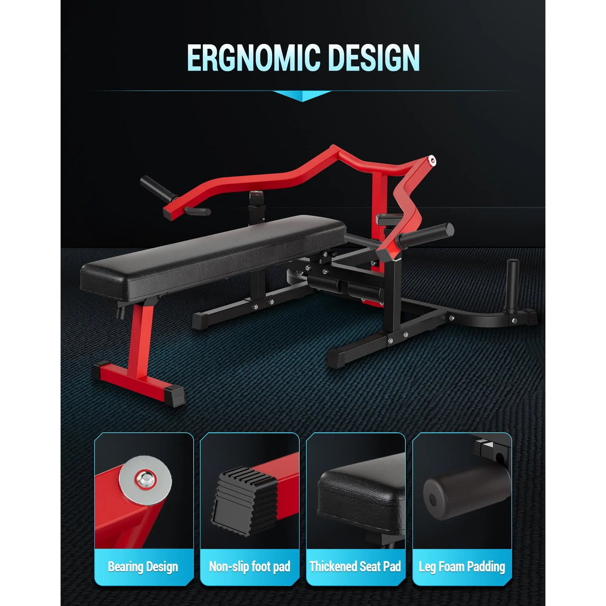3-In-1 Adjustable Chest Press Bench Machine Only, Flat Incline Decline Multi Strength Equipment with Independent Converging Arms, 450 Lbs Weight Capacity, Full Body Home Gym Workout Trainer