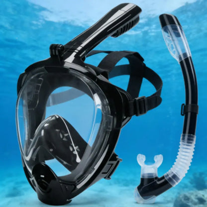Waterproof Anti-Fog Full Face Diving Mask, Scuba Diving Gear for Adults, Silicone Snorkeling Goggles, Breathable Freediving Gear for Men and Women