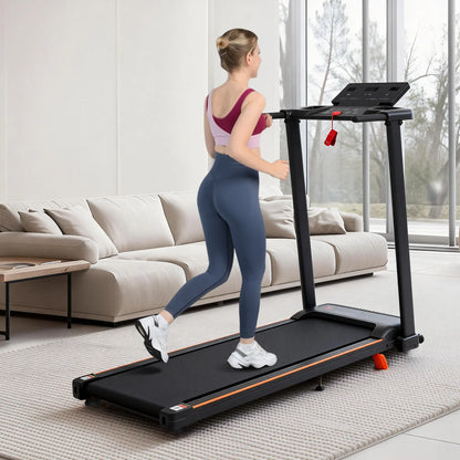 Home Treadmill - 3.0HP Folding Home Fitness Equipment with 8% Incline, Handle, 4 Adjustable Support Ft, Supports 265Lbs, Portable Workout Equipment