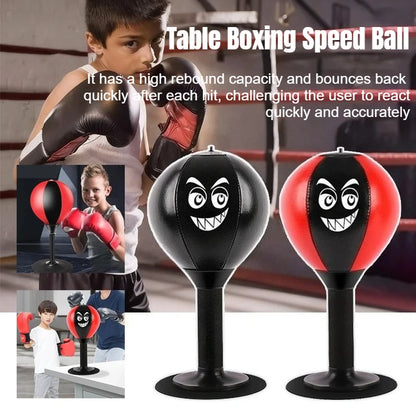 Stress Reliever for Children Punching Bag Toy with Suction Cup Stress Buster Desk Boxing Punch Ball Reduce Tension Toys