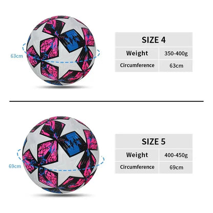 Standard Soccer Ball Professional Outdoors Sports Match Balls Training Seamless Design Football High Quality PU Material Size 5 Football Equipment Soccer Gear