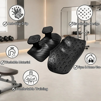 Anti-Slip Workout Grips - Ergonomic Rubber Hand Protector Gloves for Weight Lifting, Pull-Ups, Gym Training and Exercise, for Men and Women