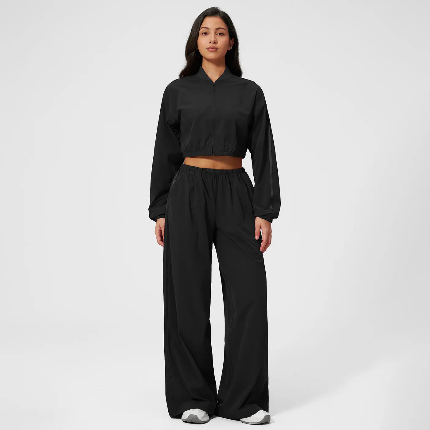MFVIM Women’S 2 Piece Summer Yoga Workout Set - Sun-Protective Cropped Top, Quick-Dry Long Pants for Outdoor Gym Fitness, 2 Piece Sets, Workout Sets Women