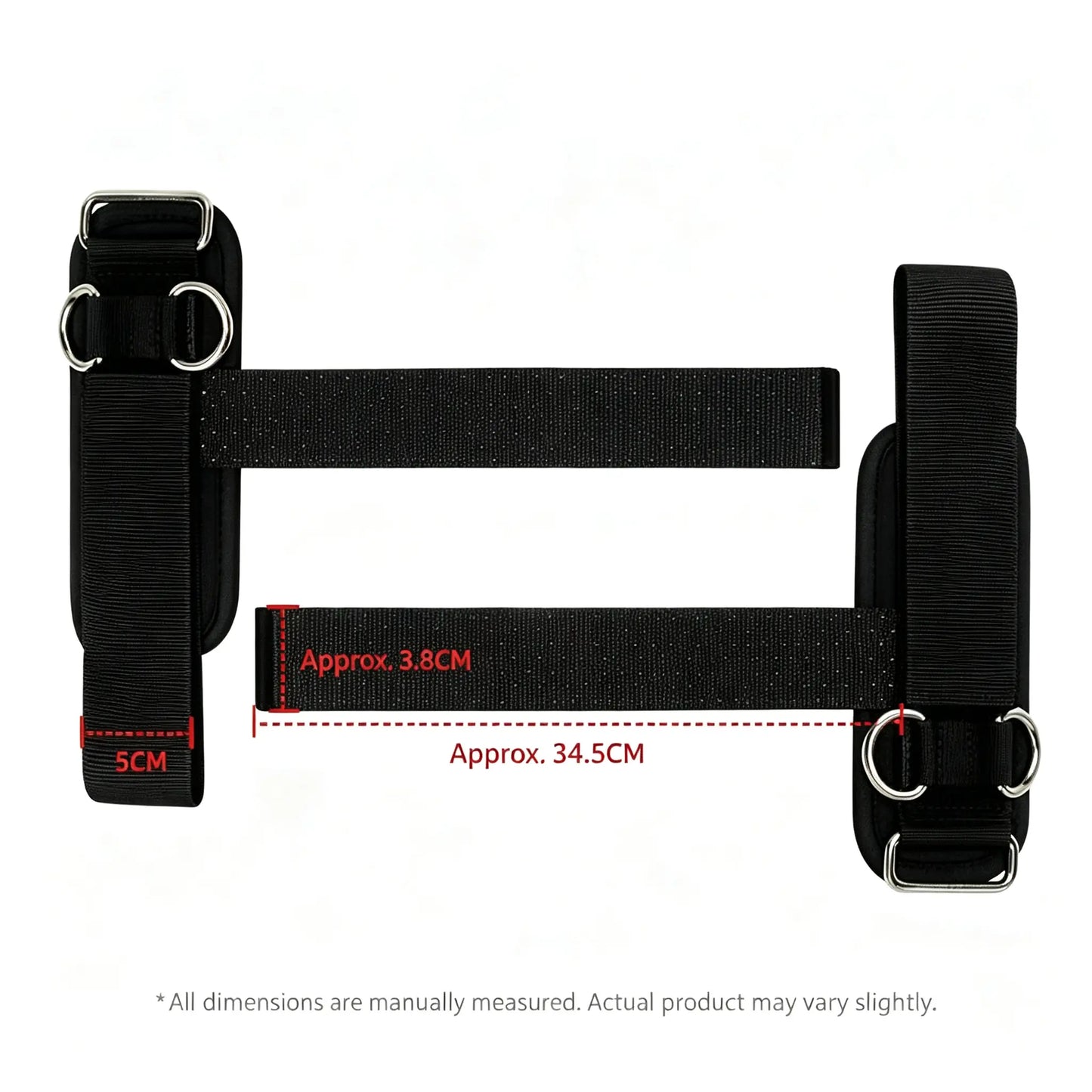 2 Pack Dual D-Ring Lifting Straps, Silicone Anti-Slip Weight Lifting Wrist Straps, Adjustable Thickened Nylon Wrist Support for Deadlifts, Gym Fitness Training