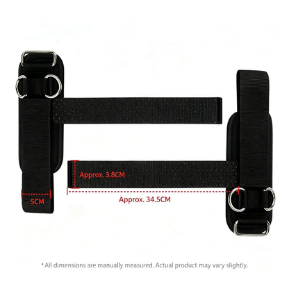 2 Pack Dual D-Ring Lifting Straps, Silicone Anti-Slip Weight Lifting Wrist Straps, Adjustable Thickened Nylon Wrist Support for Deadlifts, Gym Fitness Training