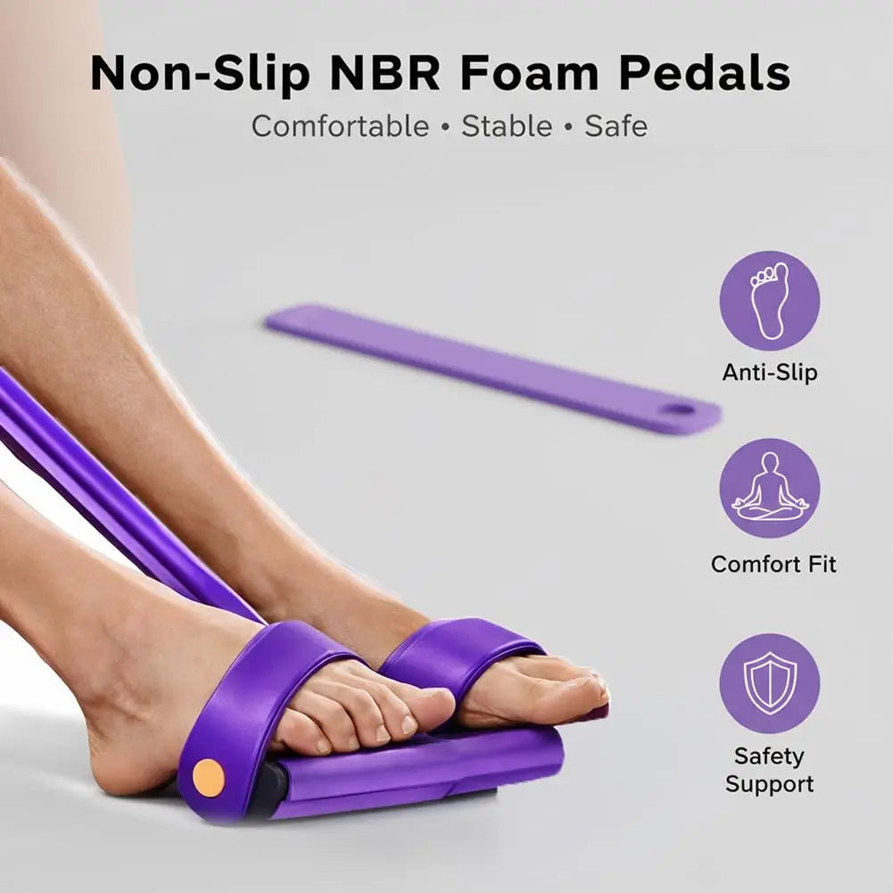 6 Pipe Foot Pedal Stretch Rope, Versatile Household Traction Device, Portable Indoor Leisure Activity Equipment