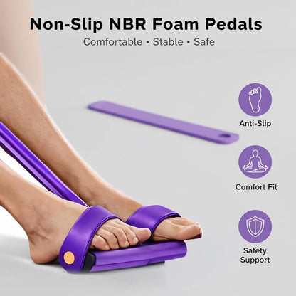 6 Pipe Foot Pedal Stretch Rope, Versatile Household Traction Device, Portable Indoor Leisure Activity Equipment