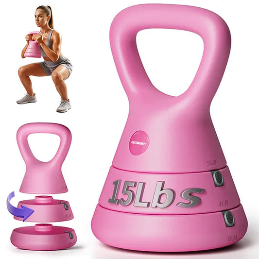 EAST MOUNT 3-In-1 Glute Workout Equipment, Durable Kettlebells with High-Strength Shell & Wrist-Friendly Handle for Full-Body Home Gym Training, Ergonomic, Full Body Workout, Weightlifting, 5 Lb, Triangle Grip, Functional, Weight Lifting, Stable, Progress