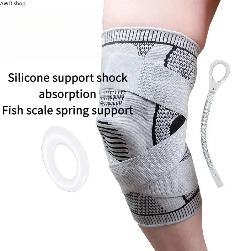 AWD 2/1 Pack Knee Compression Support Sleeves Flexible Sports Knee Braces for Men Women Running Basketball Workout Fitness Joint Pain Relief Daily Sports Accessories