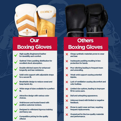 Clash Boxing Gloves for Men & Women - White/Gold Professional Sparring Gear, Heavy Punching Bag Gloves, Knuckle/Hand Numbness Prevention, Impact Duty Anti-Injury Sports Equipment, Heavy Punching Bag Sports Gloves comparison