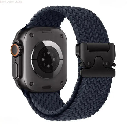 Braided Nylon Parachute Watch Band for Smart Watches – Adjustable Stretch Sport Strap Compatible with 41Mm 42Mm 44Mm 45Mm 46Mm 49Mm Watches
