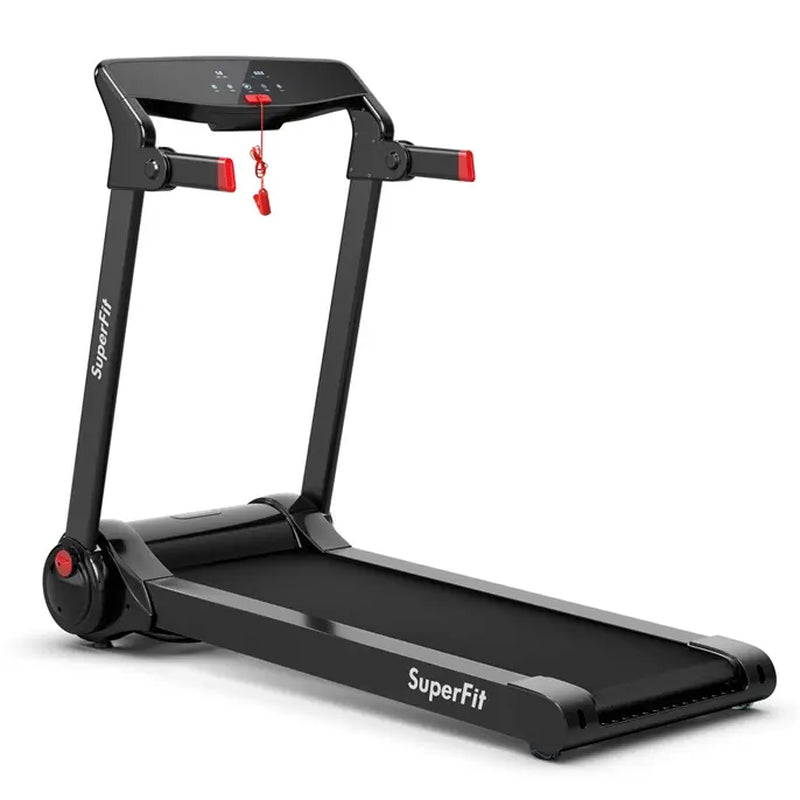 Costway Folding Electric Treadmill, 3.0 HP Motorized Fitness Exercise Machine for Home, Gym, Office, Running Walking Machine W/ App Control, Dual Flywheels, High Performance Indoor Cardio Trainer
