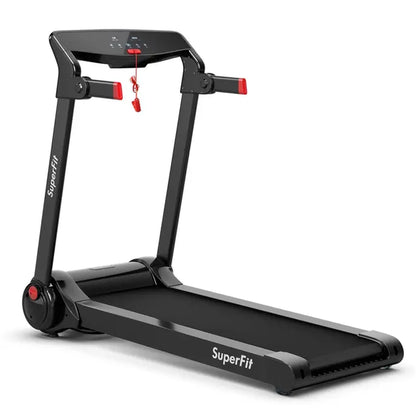 Costway Folding Electric Treadmill, 3.0 HP Motorized Fitness Exercise Machine for Home, Gym, Office, Running Walking Machine W/ App Control, Dual Flywheels, High Performance Indoor Cardio Trainer