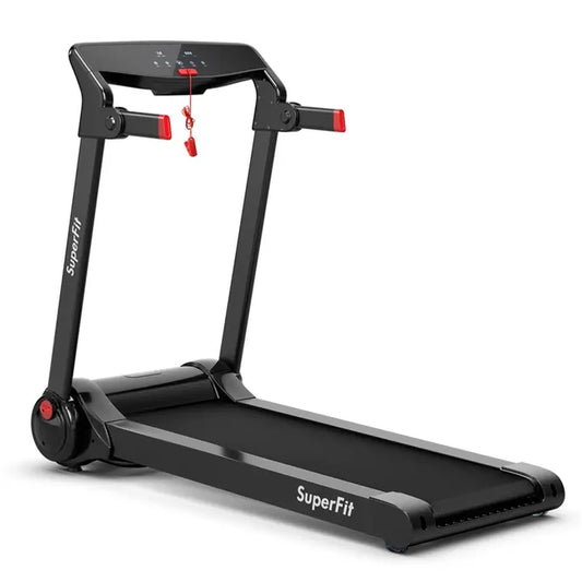 Costway Folding Electric Treadmill, 3.0 HP Motorized Fitness Exercise Machine for Home, Gym, Office, Running Walking Machine W/ App Control, Dual Flywheels, High Performance Indoor Cardio Trainer