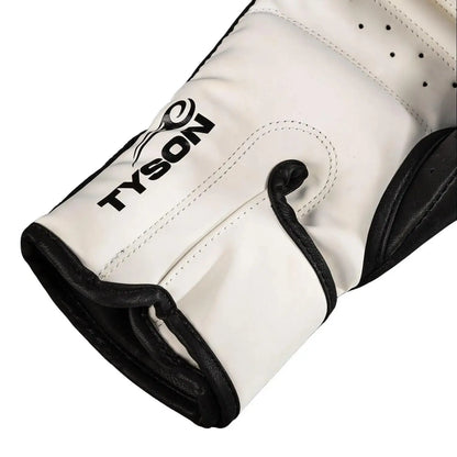 Venum Mike Tyson Replica Boxing Gloves - Deep Black/Optical White, Boxing Equipment with Mesh Panels & Triple Foam for All Season Training/Fights, Combat Sports Gloves, Durable Sports Gloves