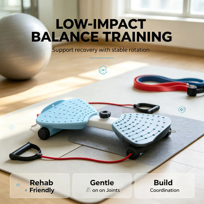 Waist Twisting Machine - Detachable Resistance Bands, Massage Nodes, Non-Slip Rotating Balance Trainer, Compact Portable Home Workout Equipment, Abdominal & Stomach Workout Gear for Home Use