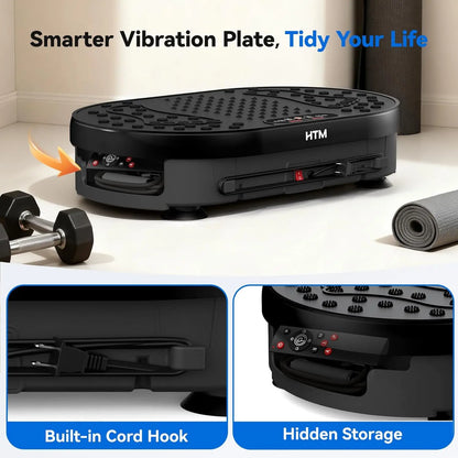High-Power Vibration Plate Exercise Machine,440Lbs Weight Capacity, Bluetooth Remote Control, 4 Workout Modes for Home Gym Fitness Equipment Summervibes