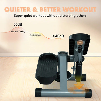 Mini Stair Stepper Machine, Adjustable Stepper with Resistance Bands, Home Cardio Trainer, Suitable for Beginners