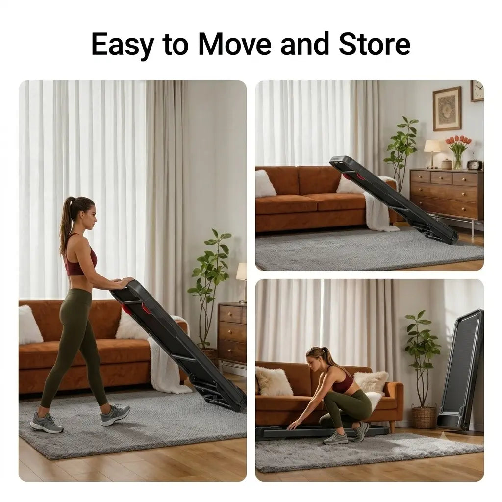 UMAY Auto Incline Treadmill with 3 LED Display | 3.0HP 300LBS Heavy Duty 10S Foldable Walking Pad | under Desk Home Office Workout | Compact Gym Machine for Men & Women