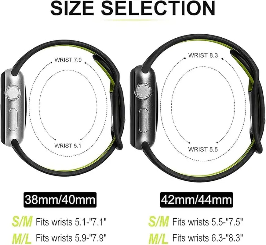 BROULIT 3-Pack Sport Silicone Watch Bands - Breathable, Lightweight, and Sweat-Resistant Replacement Straps for Smart Watches and Fitness Activities