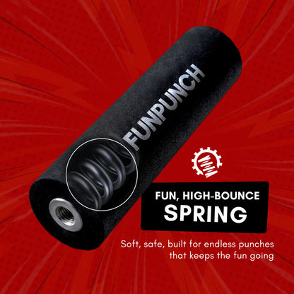 FUNPUNCH Pedestal Punching Bag with Stand - Polyurethane Boxing Equipment for Boxing Enthusiasts, Martial Arts Training, Stress Relief Tool (Includes Pump), Standing Punching Bag, Punch Workout Gear