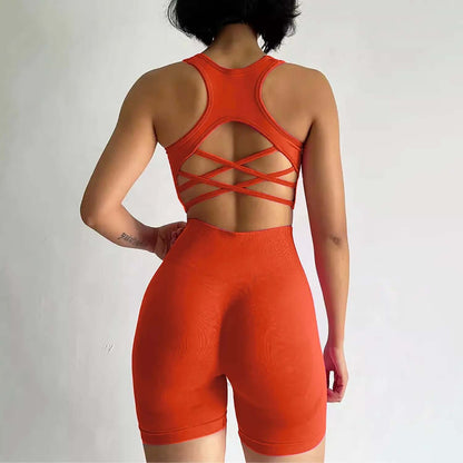 Women'S 2-Piece Seamless Pullover Yoga Set - Female Quick-Dry Sports Bra & Yoga Shorts, Sporty Clothing Set for Gym Running, Sporty Sports Clothing Sets