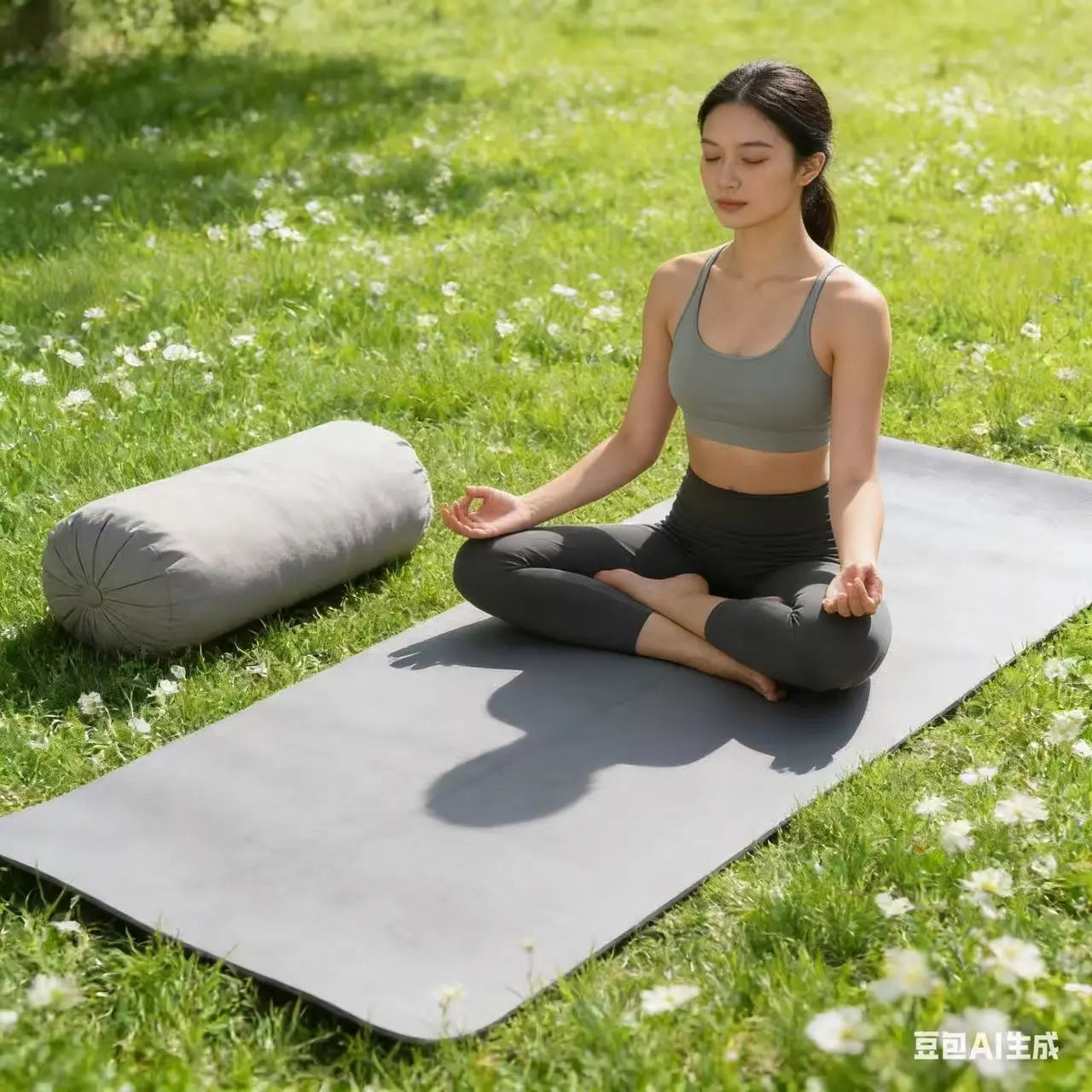 Fitness Exercise Mat Phthalate-Free NBR Foam Yoga Pilates Gymnastics Mat with Adjustable Elastic Band Versatile Skin-Friendly Compact Design Non Slip Work Extra-Thick Non-Slip Yoga Mat with Strap Gym