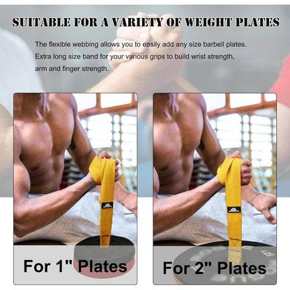 Arm Wrestling Loading Strap for Barbells, Arm Finger Wrist Exerciser Strengthener, Forearm Strength Workouts Tools Suitable for and Gym