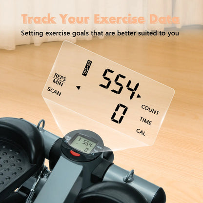 Mini Stair Stepper Machine, Adjustable Stepper with Resistance Bands, Home Cardio Trainer, Suitable for Beginners