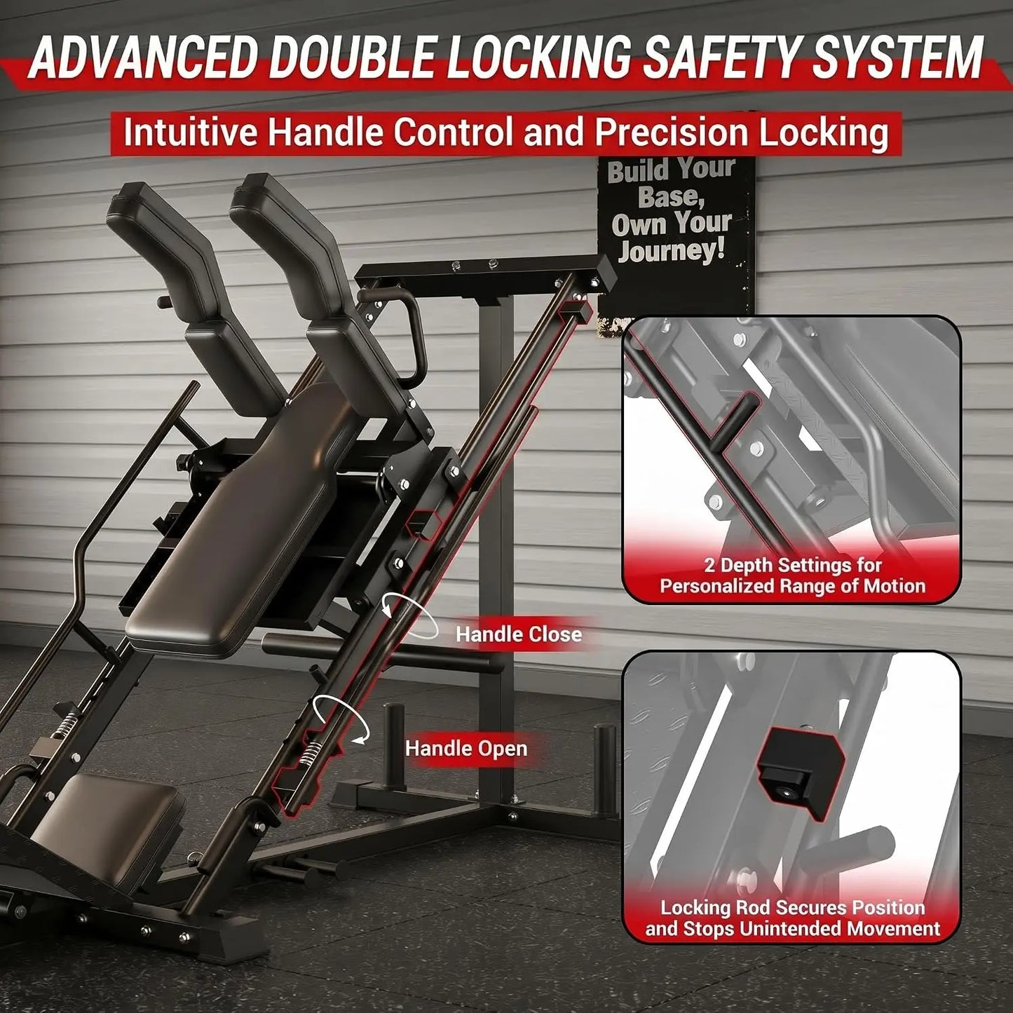 Leg Extension and Curl Machine, Adjustable Plate Loaded Leg Exercise Machine with 12-Position Angle Adjustment, Seated & Lying Leg Curl Machine for Home Gym, 700LBS Weight Capacity(3 Boxes)