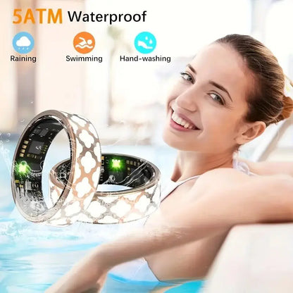 2026 Women'S Smart Ring, 5Atm Waterproof Fitness Tracker, Pedometer, Distance, Calories, Sleep & Period Tracking, Fits Iphone & Android, Wearable Fitness Trackers, Smart Wearable Devices, Smart Ring Health Tracker