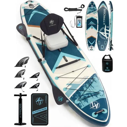 [Dealsforyoudays] 12'X36" Blow up Stand up Paddle Board, Wide Stable PVC Outdoor Sport SUP for Beginners, 500 Lbs Capacity with Kayak Seat, Safety Leash, Waterproof Phone Bag, Repair Kit, Camping Compatibility, Blow up Paddle Board, Stability Paddleboard,