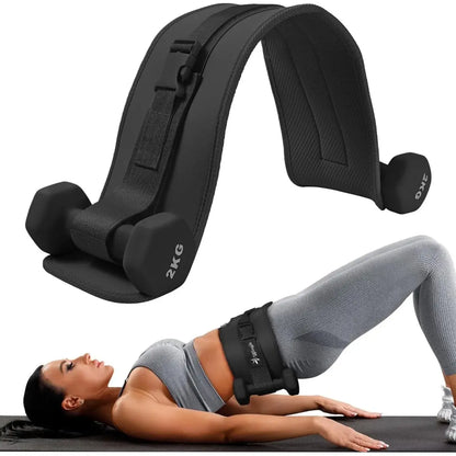 Heavy-Duty Hip Thrust Belt for Glute Training – Padded Weight Lifting Belt with Secure Metal Buckle.Compatible with Kettlebells, Dumbbells & Plates.Ideal for Home Gym Squats, Bridges & Deadlifts. Exercise Equipment