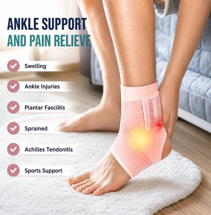Athletic Ankle Support Sleeve - Ultra-Thin, Lightweight, Breathable, Supportive Wrap, Comfortable, Adjustable Compression, Non-Slip Silicone Grip for Running, Fitness, Black L-XL, Solid, Ankle Stability, Compression Wrap